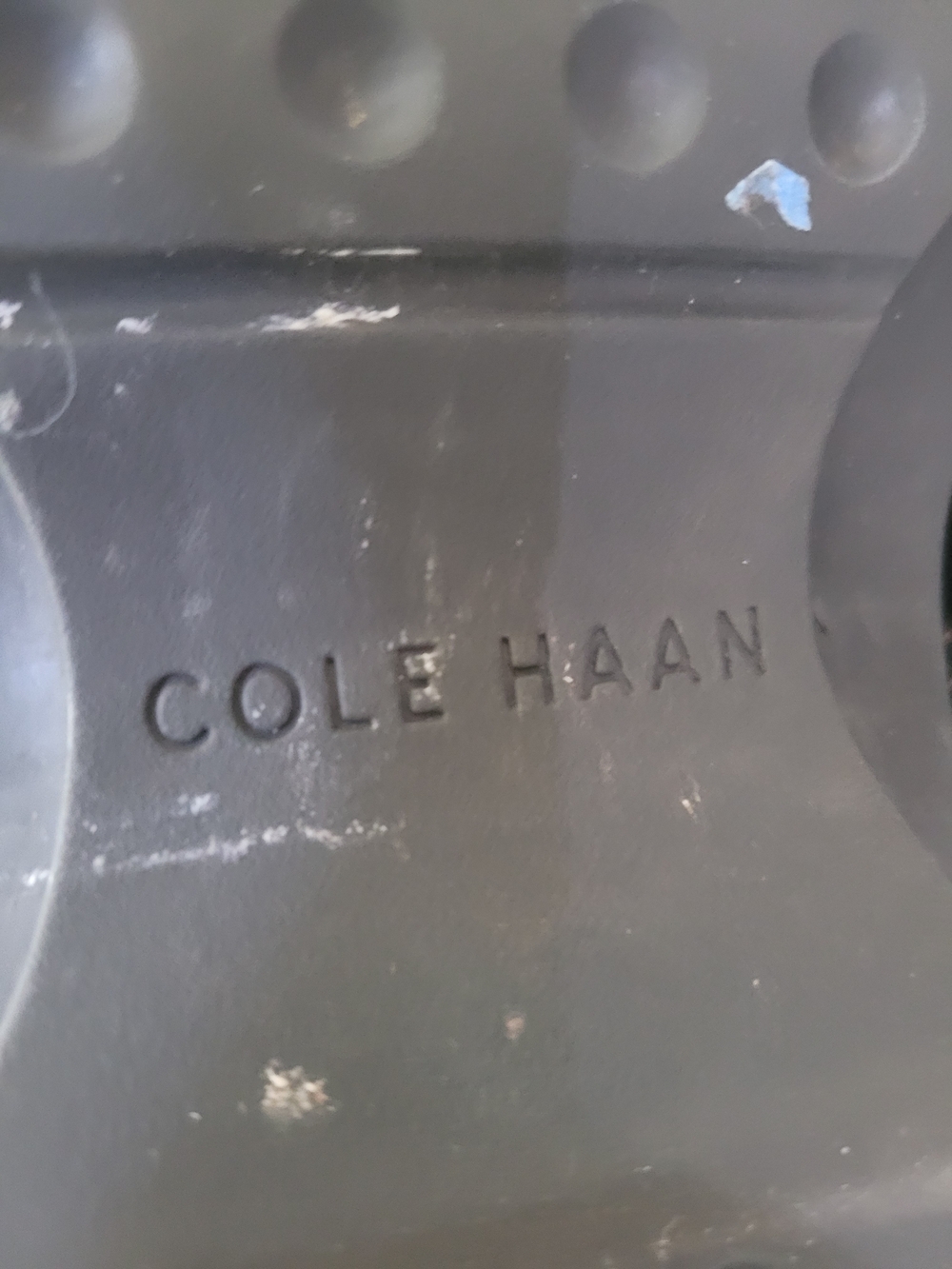 Cole Haan 10.5 Zeno Black Leather Slip-On Loafers with Brown Heel Accent - Picture 8 of 9